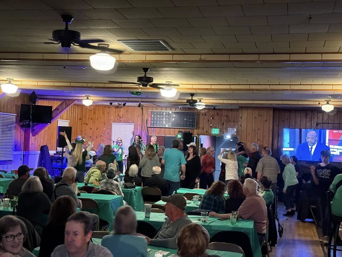 Community gathering inside Forbes-McKay Post 109