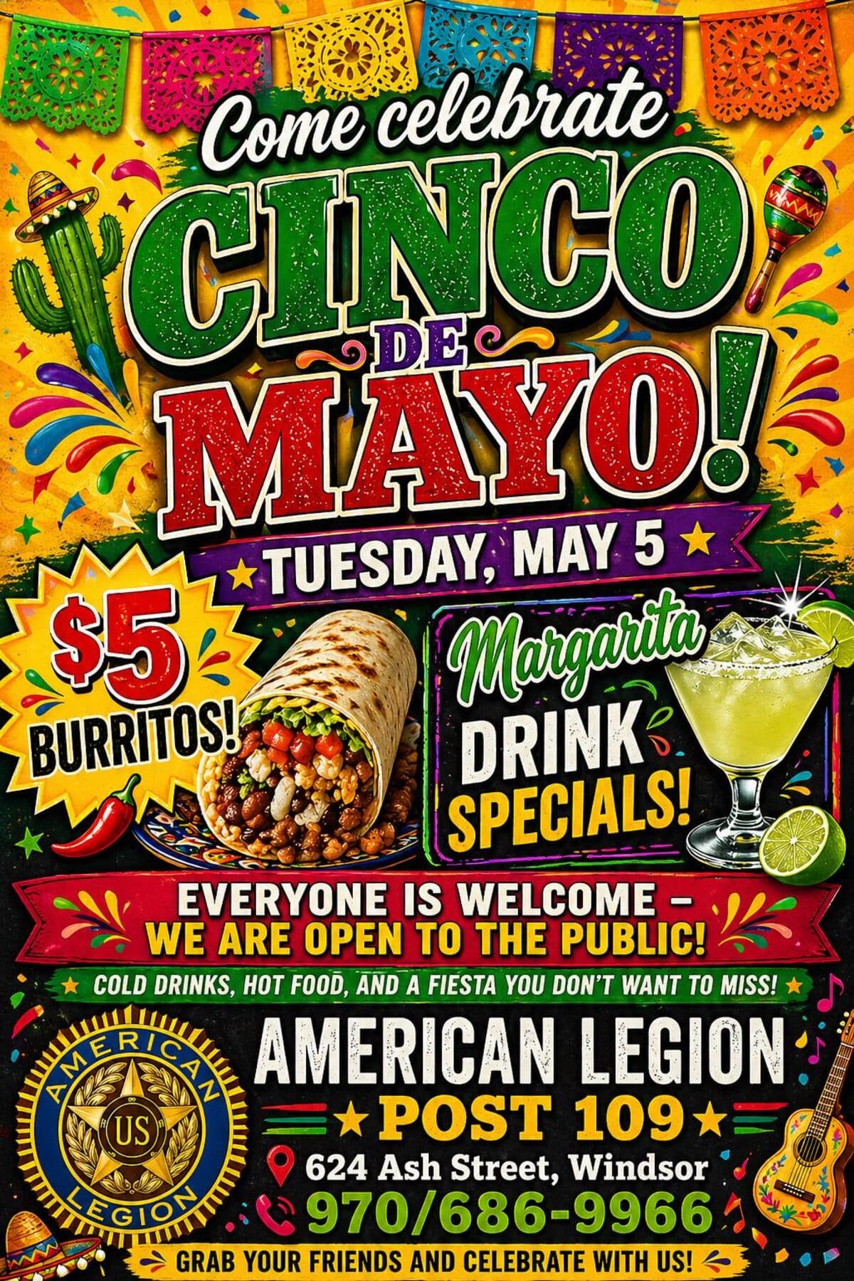 Cinco de Mayo Celebration promotional flyer