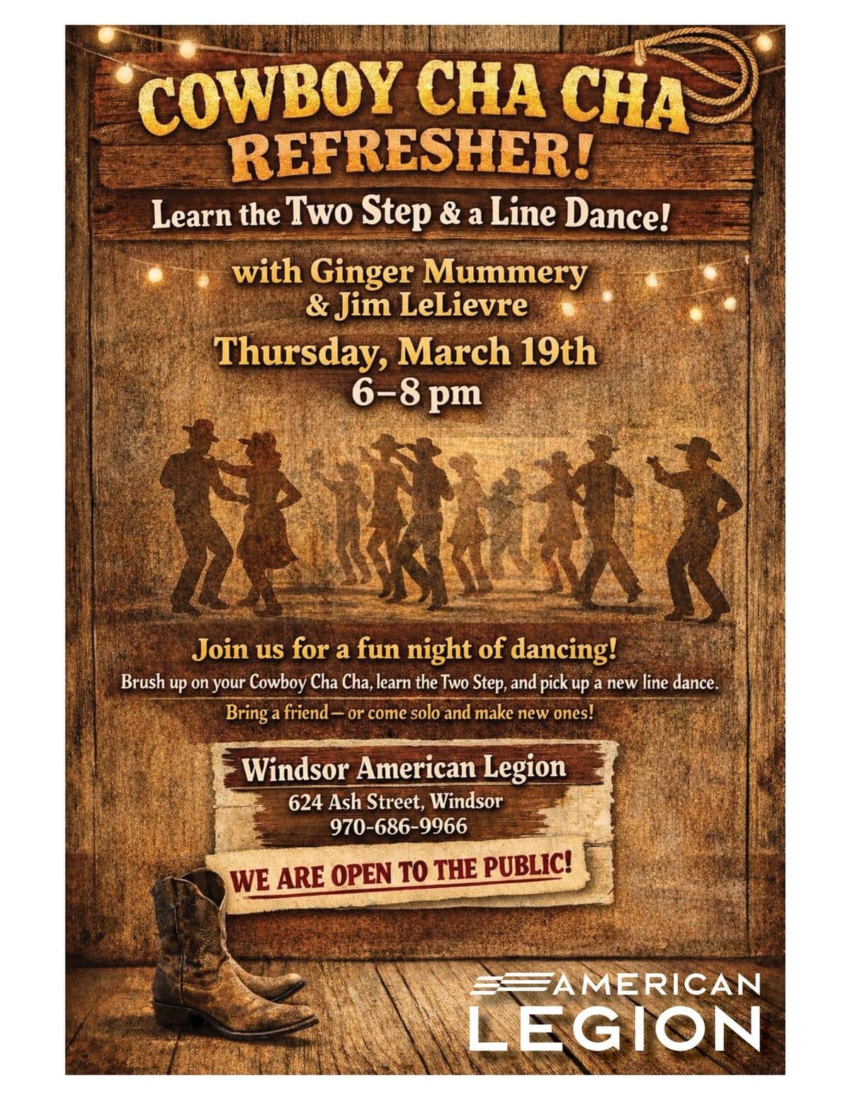 Cowboy Cha Cha promotional flyer