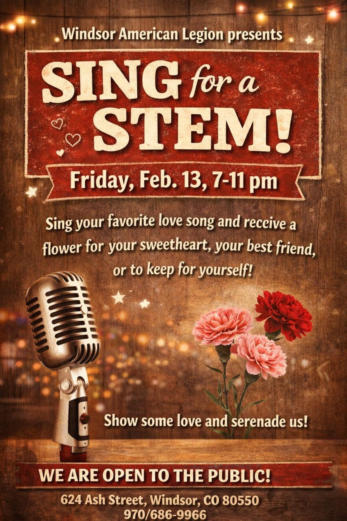 Sing for a STEM Fundraiser promotional flyer